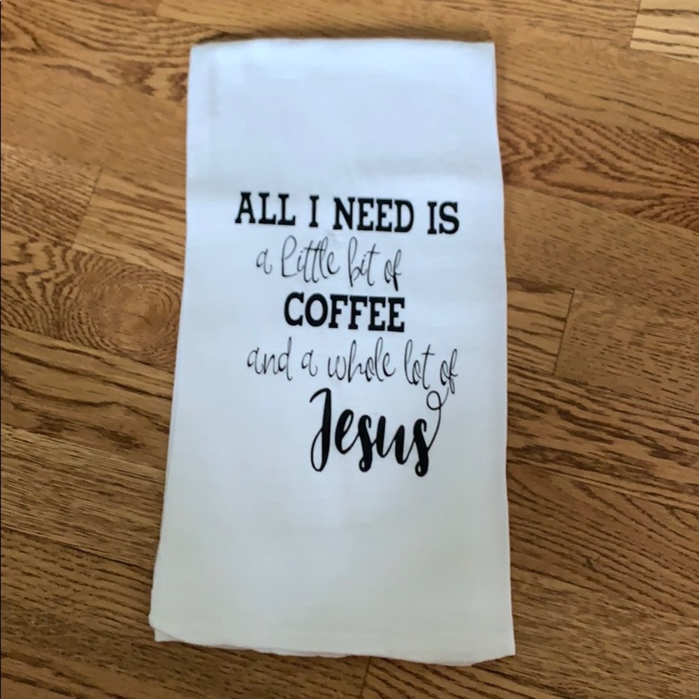 Kitchen towel with handcrafted design